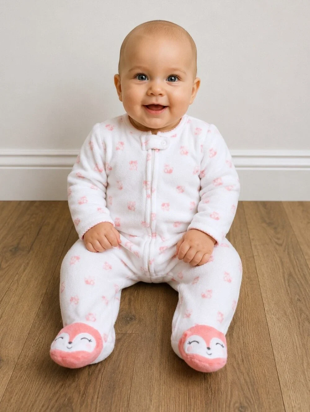 6m Carter's Terry Cloth fox Footies